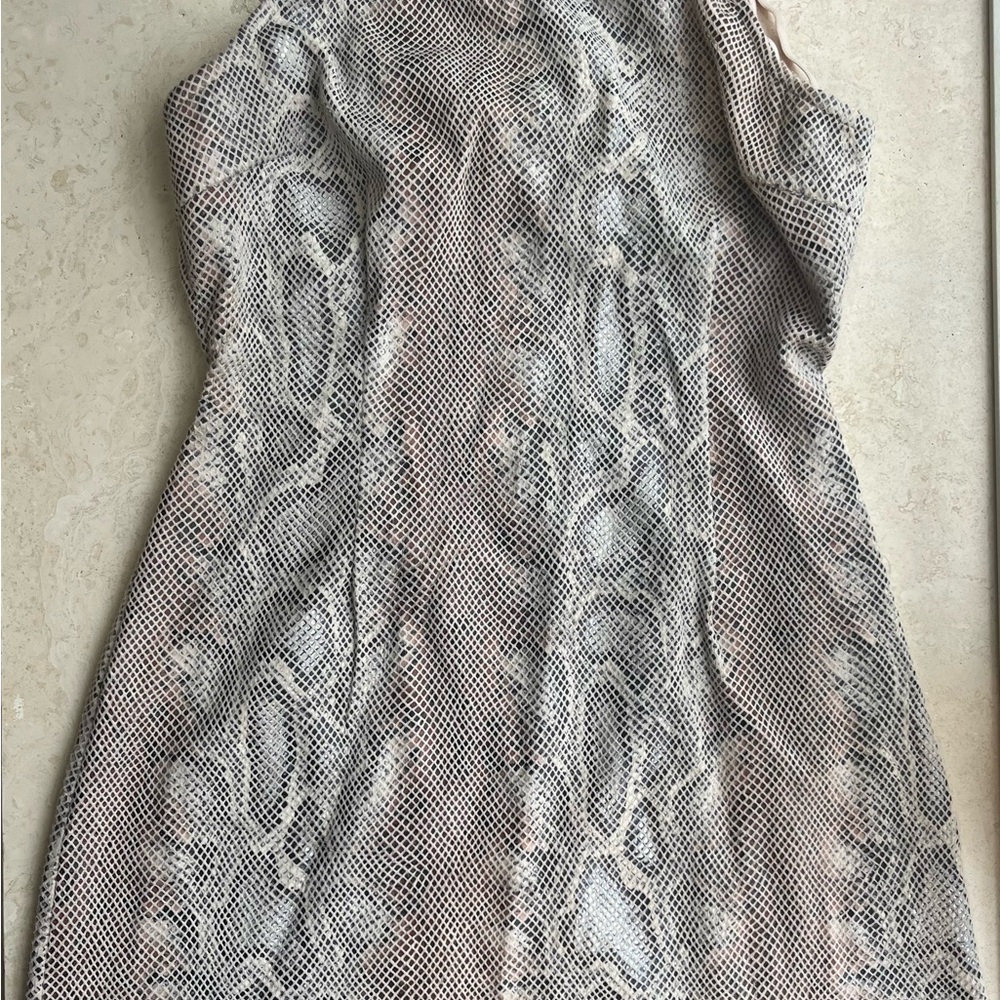 Urban Outfitters Snake Print Dress - Gray and Cream